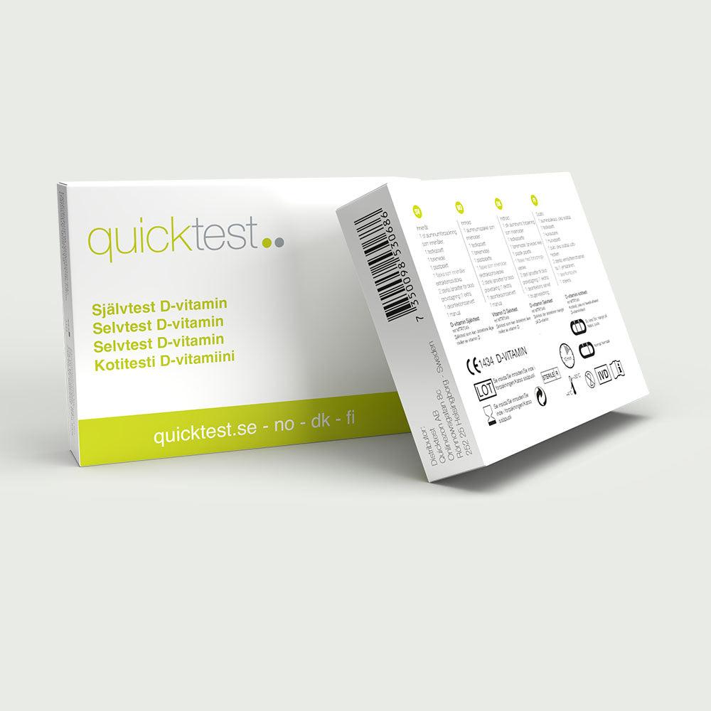D-vitamin test snabbtest kassett från Quicktest förpackning