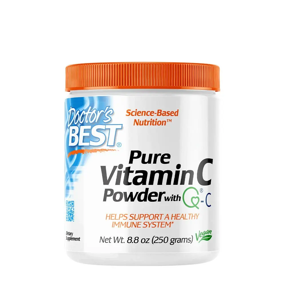 Doctor's Best rent C-vitaminpulver med Quali-C 250 g förpackning