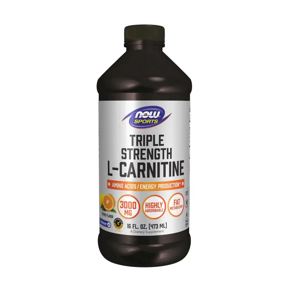 NOW Foods L-Karnitin flytande 3000 mg citrus 473 ml flaska
