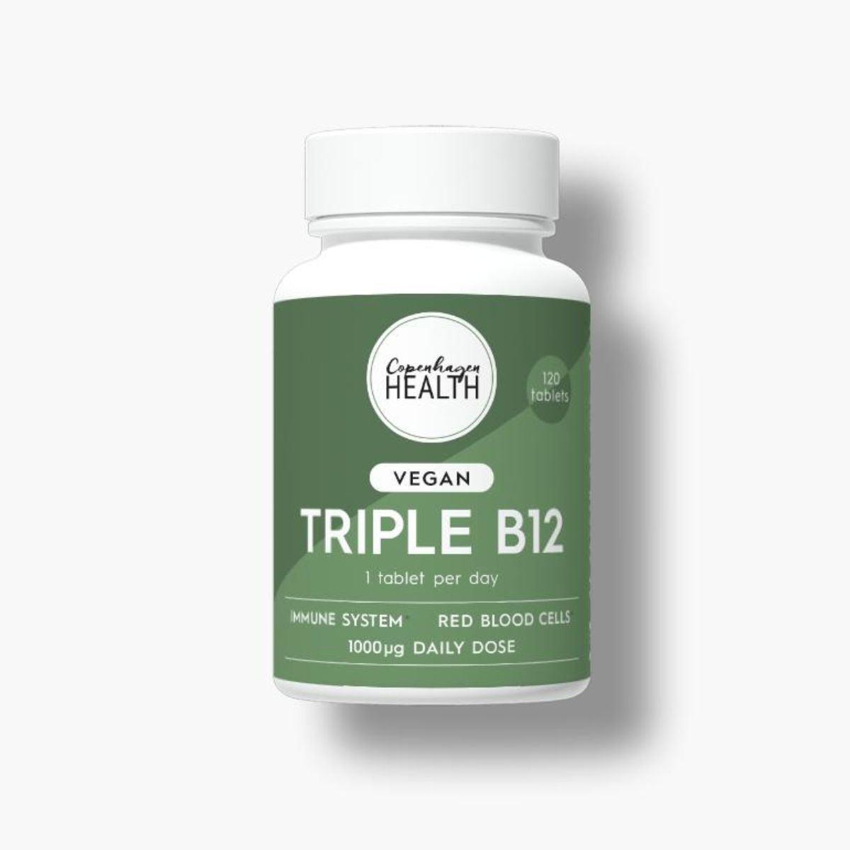 Copenhagen Health Triple B12 Vegan kapslar burk framsida