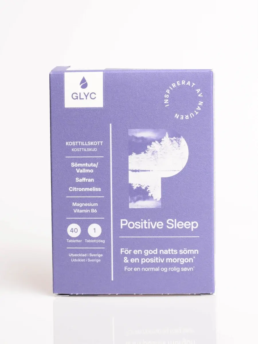 GLYC Positive Sleep sömntillskott förpackning från Nattelyst