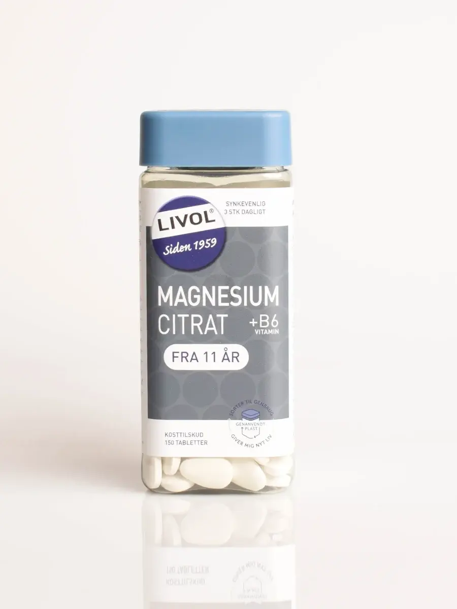 Livol Magnesium Citrat tillskott förpackning från Nattelyst
