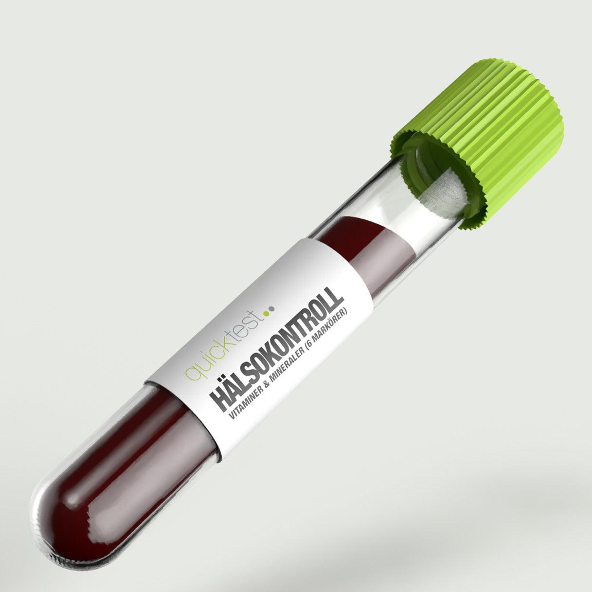 Hälsokontroll Vitaminer och Mineraler 6 markörer provtagningskit