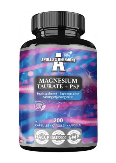 Apollo's Hegemony Magnesium Taurate P5P 200 kapslar förpackning