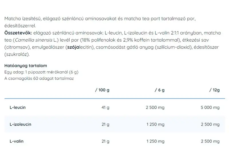 Nutriversum BCAA 2:1:1 Matcha 360 g burk