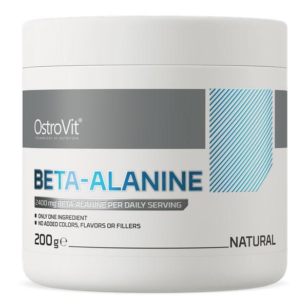 OstroVit Beta-Alanine pulver 200 g, naturlig smak, vit förpackning