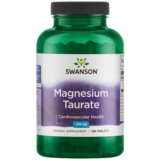 Swanson Magnesium Taurate 100mg 120 tabletter förpackning