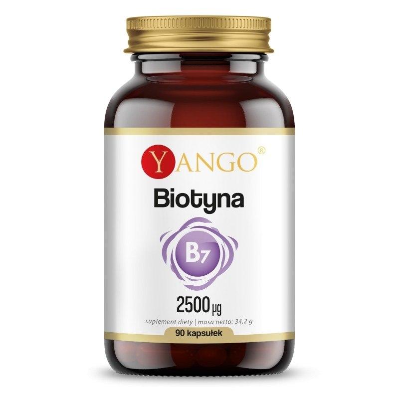 Yango Biotin 2500 mcg 90 kapslar mörk förpackning