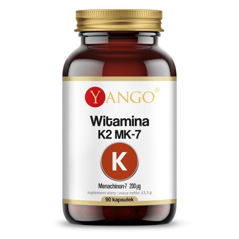 Yango Vitamin K2-MK-7 90 kapslar vit burk med grönt lock