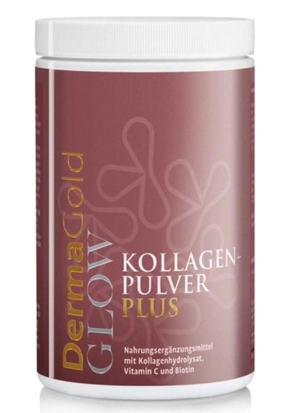 Krauterhaus DermaGold GLOW Plus kollagen pulver med biotin och C-vitamin 400g